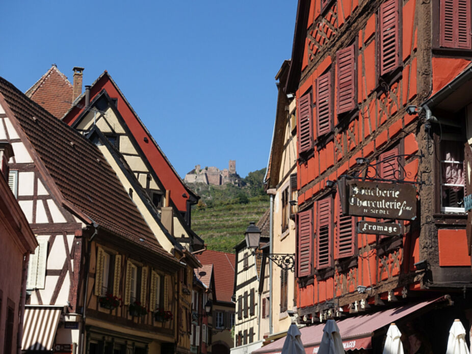 Ribeauvillé ist eine der vielen sehenswerten Städte am Rand der Vogesen.